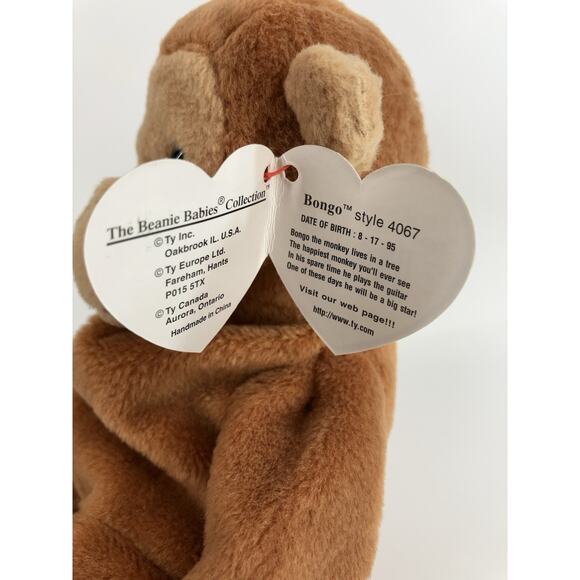 Ty Beanie Babies Bundle (2pcs) Bongo And 1998 McDonald’s Teenie Beanie Bongo - Picture 13 of 13